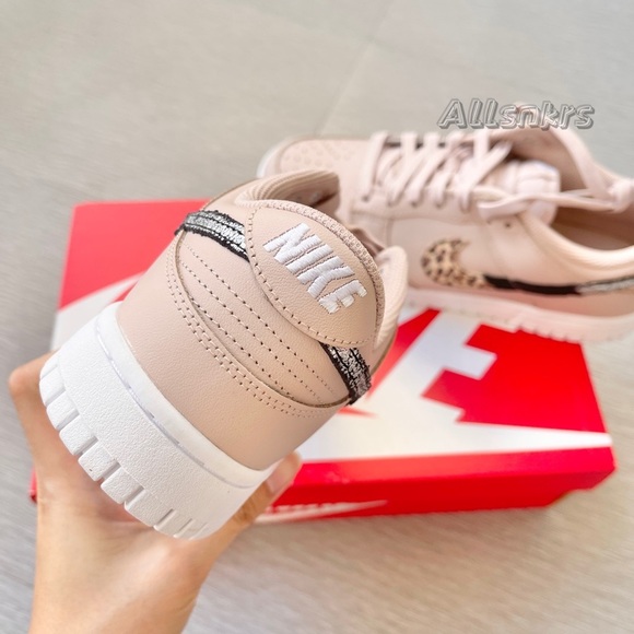 Nike Dunk Low W Pink🐆 leopard swoosh - Picture 5 of 7